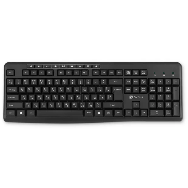 Клавиатура OKLICK K225W (черный)